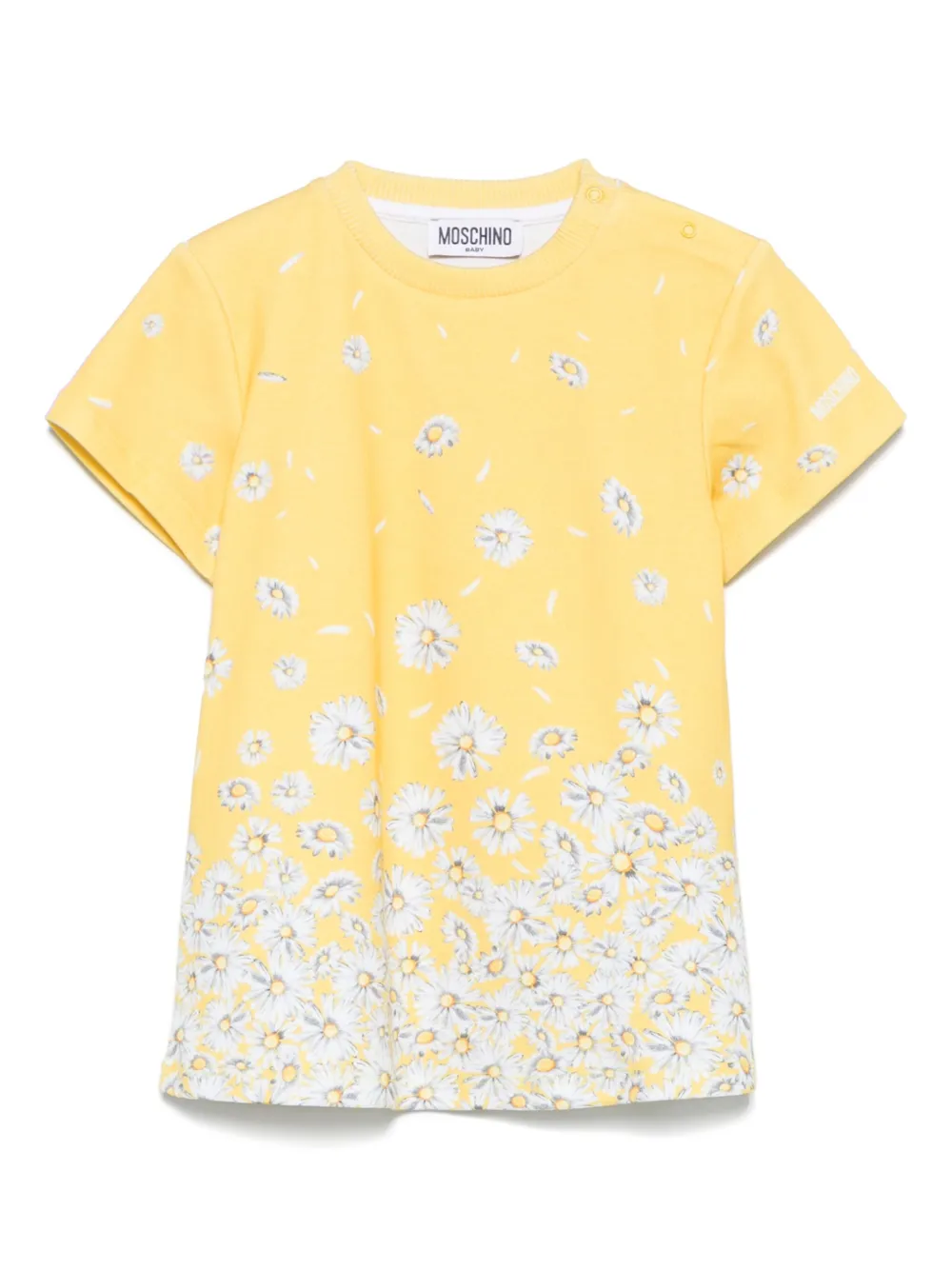 

Платье с цветочным принтом Moschino Kids, желтый