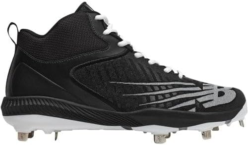 Бейсбольные кроссовки New Balance Men's FuelCell 4040 V6 Mid-Metal, черно-белый — фото 3