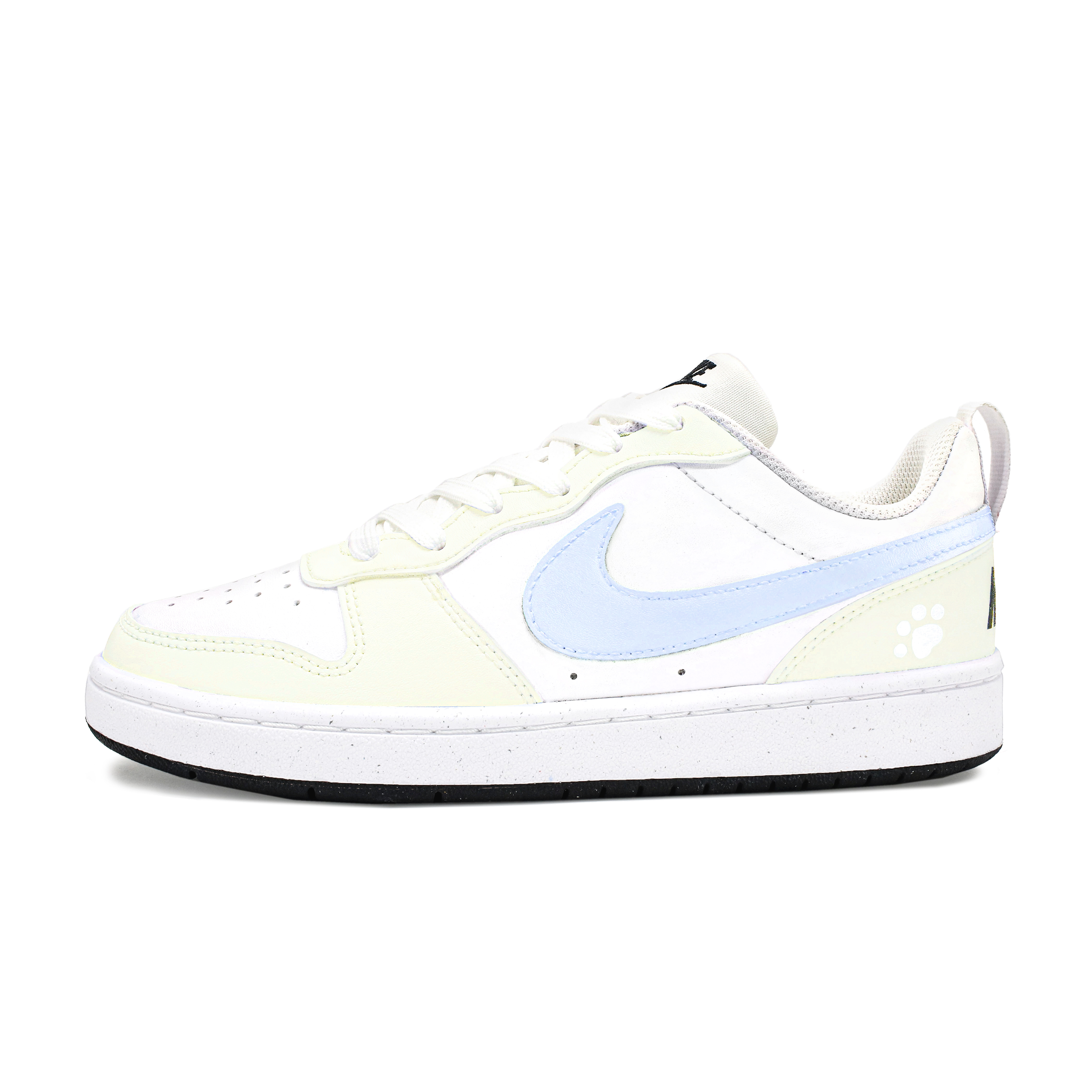 

Nike Нескользящие и дышащие низкие детские кроссовки для скейтбординга Court Borough, желтые, белые, синие, подростковые