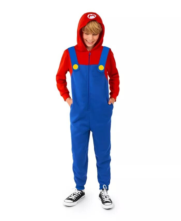 

Комбинезон Марио на молнии для маленьких и больших мальчиков Opposuits