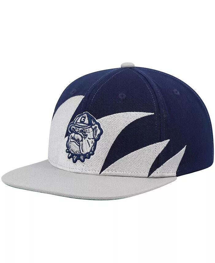 

Мужская серо-темно-синяя шляпа Georgetown Hoyas Sharktooth Snapback Mitchell & Ness