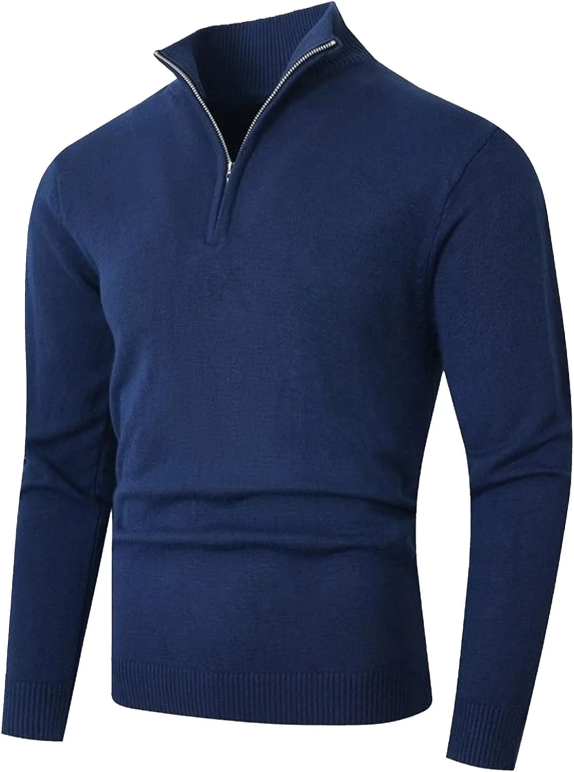 

Мужской свитер-поло с четвертью молнии