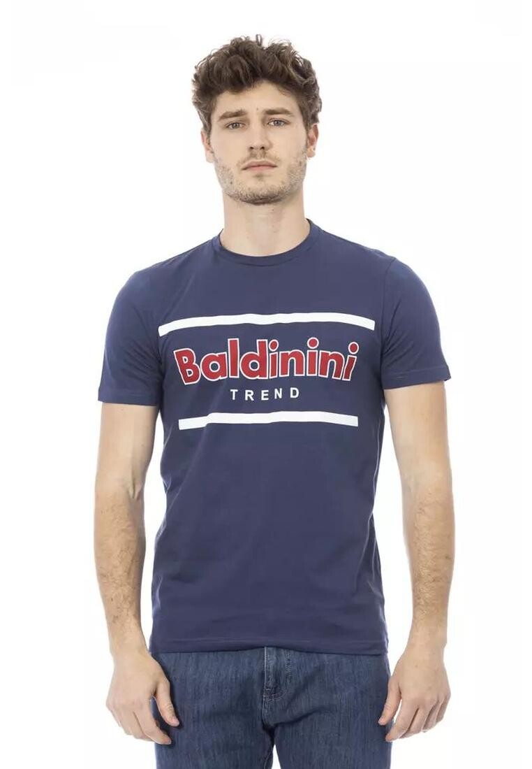 

Хлопковая футболка с принтом Baldinini Trend, синий