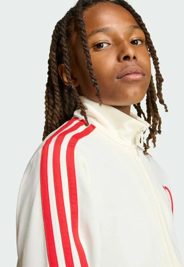 Спортивная куртка firebird с тренировочным ремнем Adidas Originals, Cream White Better Scarlet — фото 4