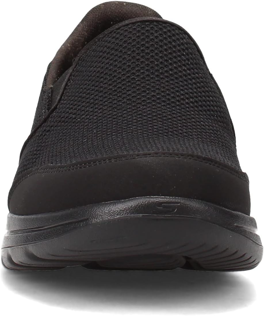 Мужские кроссовки Skechers Gowalk 5 - эластичные слипоны для спорта и повседневной носки, черный — фото 4
