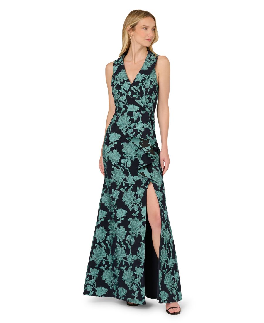 

Женское платье без рукавов с принтом Adrianna Papell, Navy Multi