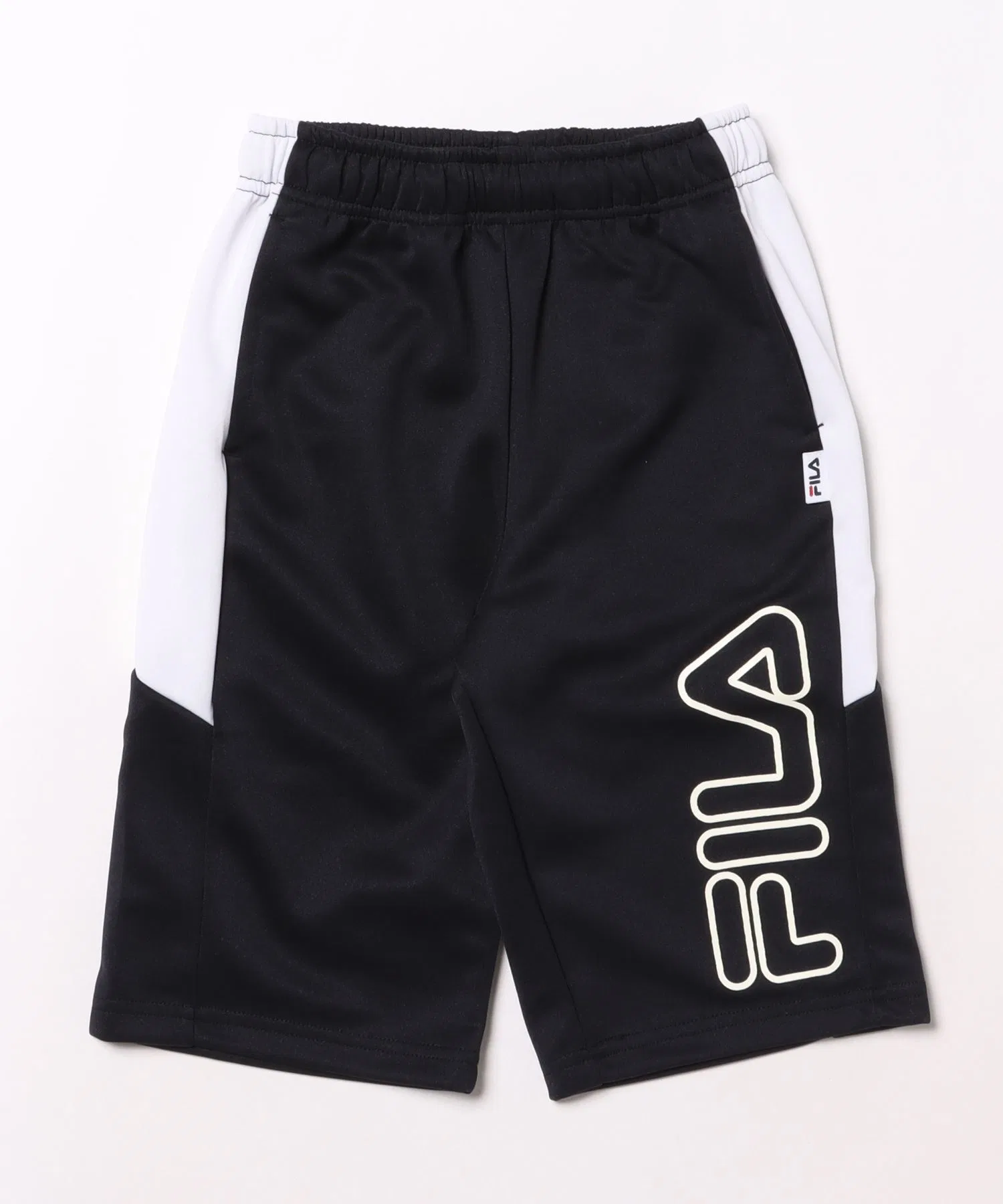 Детские спортивные шорты FILA с логотипом чёрные