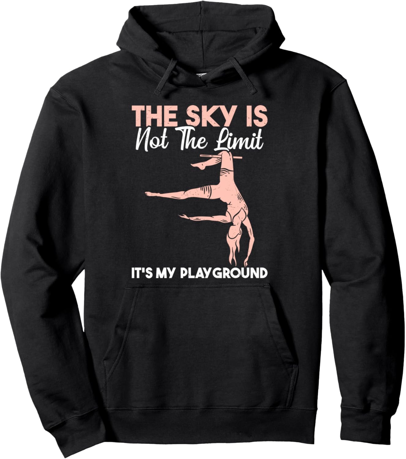 

Худи для цирковой воздушной акробатики и гимнастки на полотнах, черная Trapeze Artist Shirt