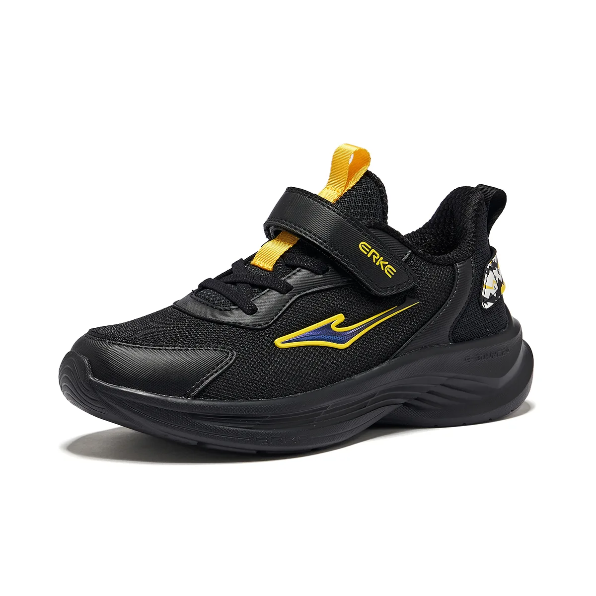 ERKE KIDS Slip Resistant Cushioning Breathable Low top Running Shoes Jet Black/Jasmine Yellow Kids' — фото 3