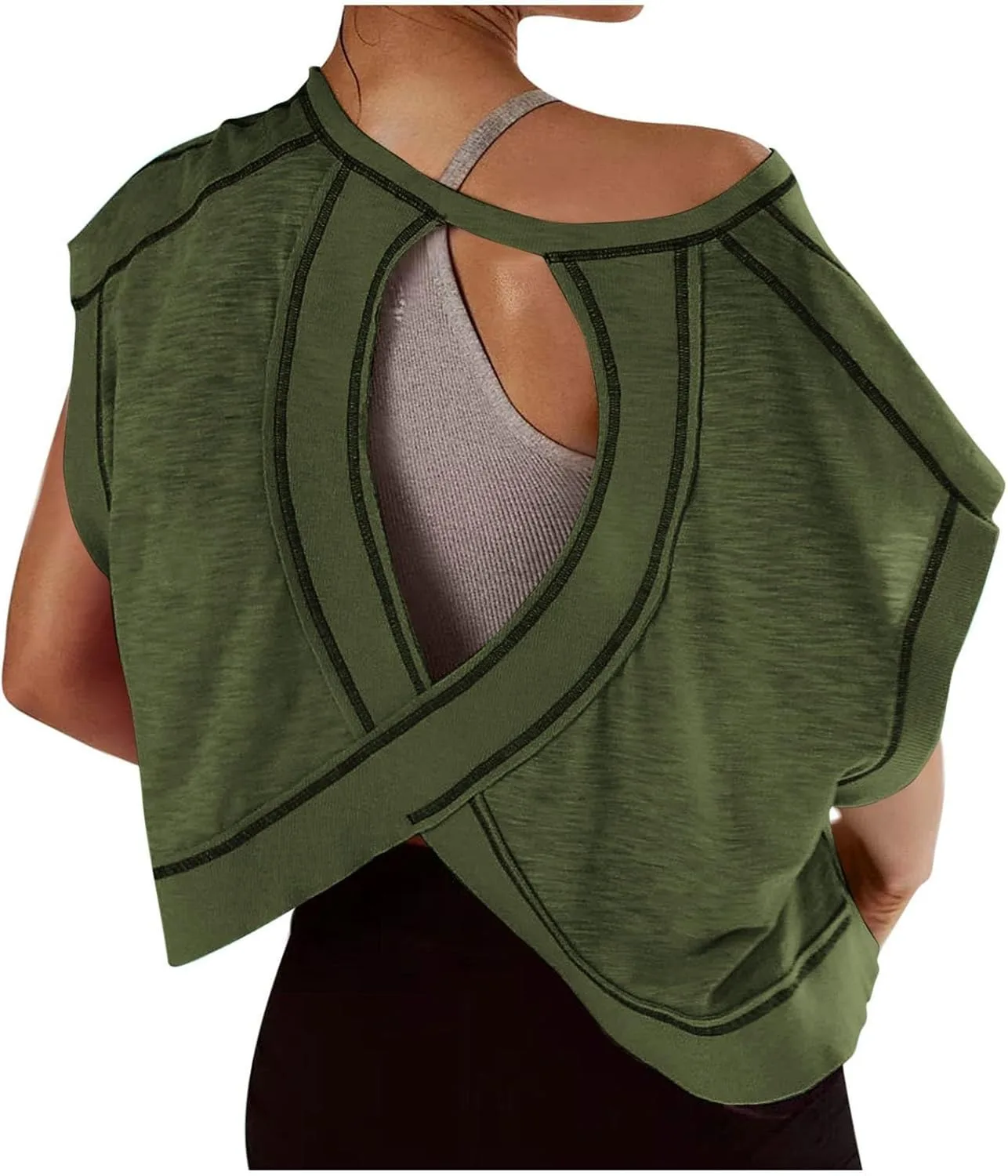 

Открытая майка для тренировок с коротким рукавом NaRHbrg