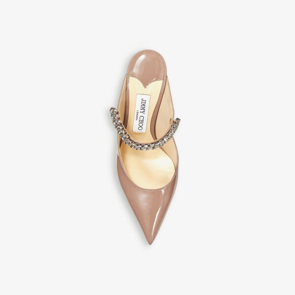 Туфли-лодочки Bing 100 на каблуке из лакированной кожи, украшенные кристаллами Jimmy Choo, розовый — фото 3