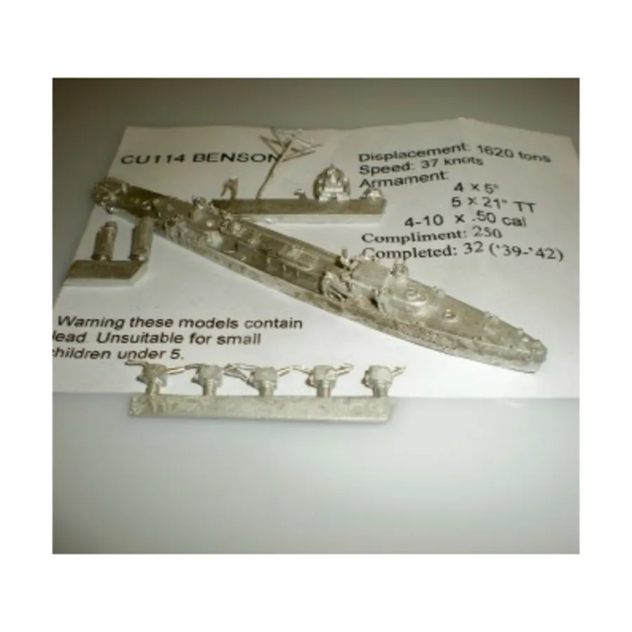 

Бенсон, Figurehead Ships - WWII Coastal Forces - United States (1:1250) (Noble Miniatures)