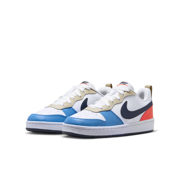 Кроссовки court borough low recraft 'white thunder blue crimson' Nike, белый — фото 3