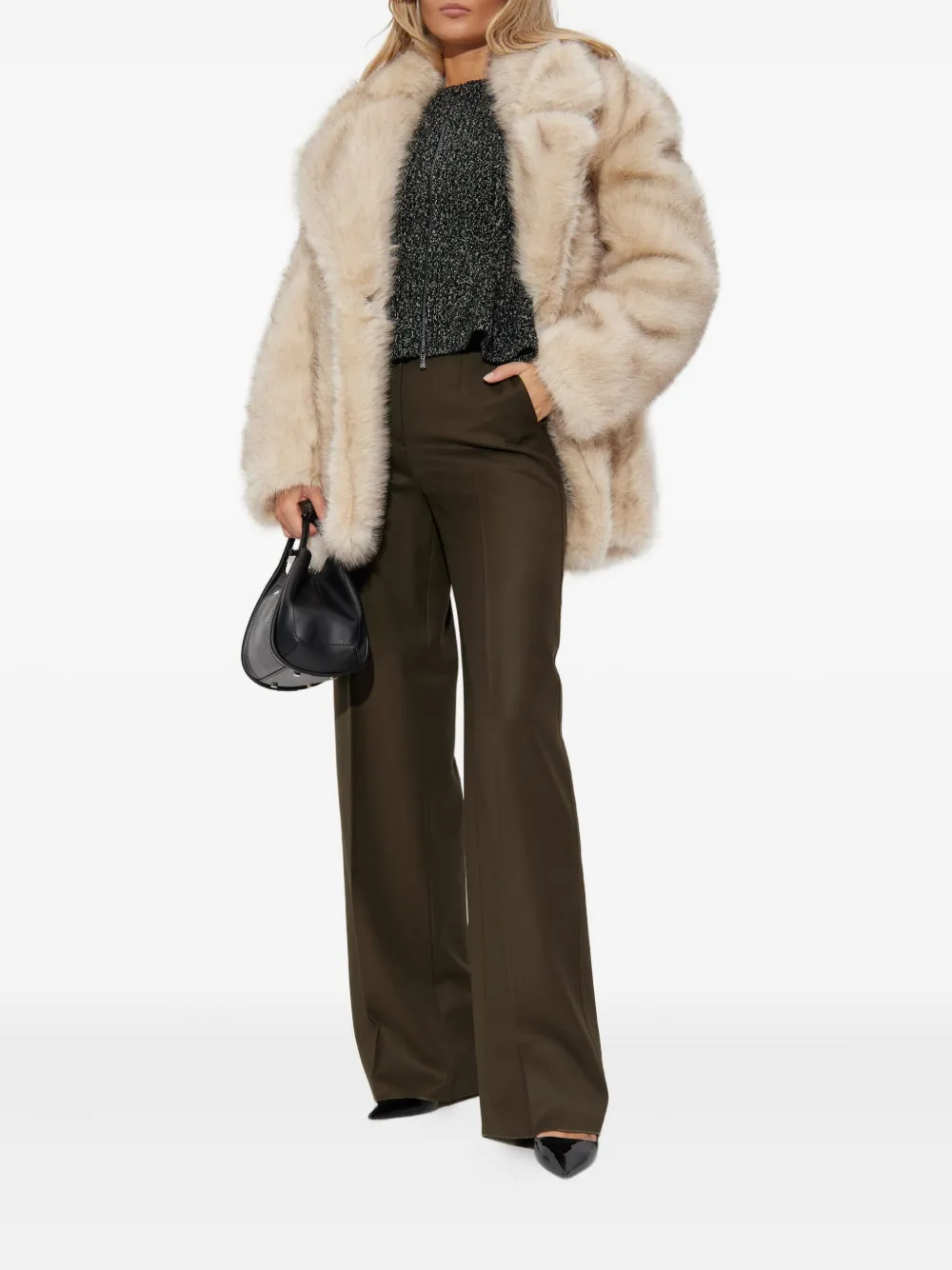 Брюки Arturo с завышенной талией MAX MARA, коричневый — фото 2