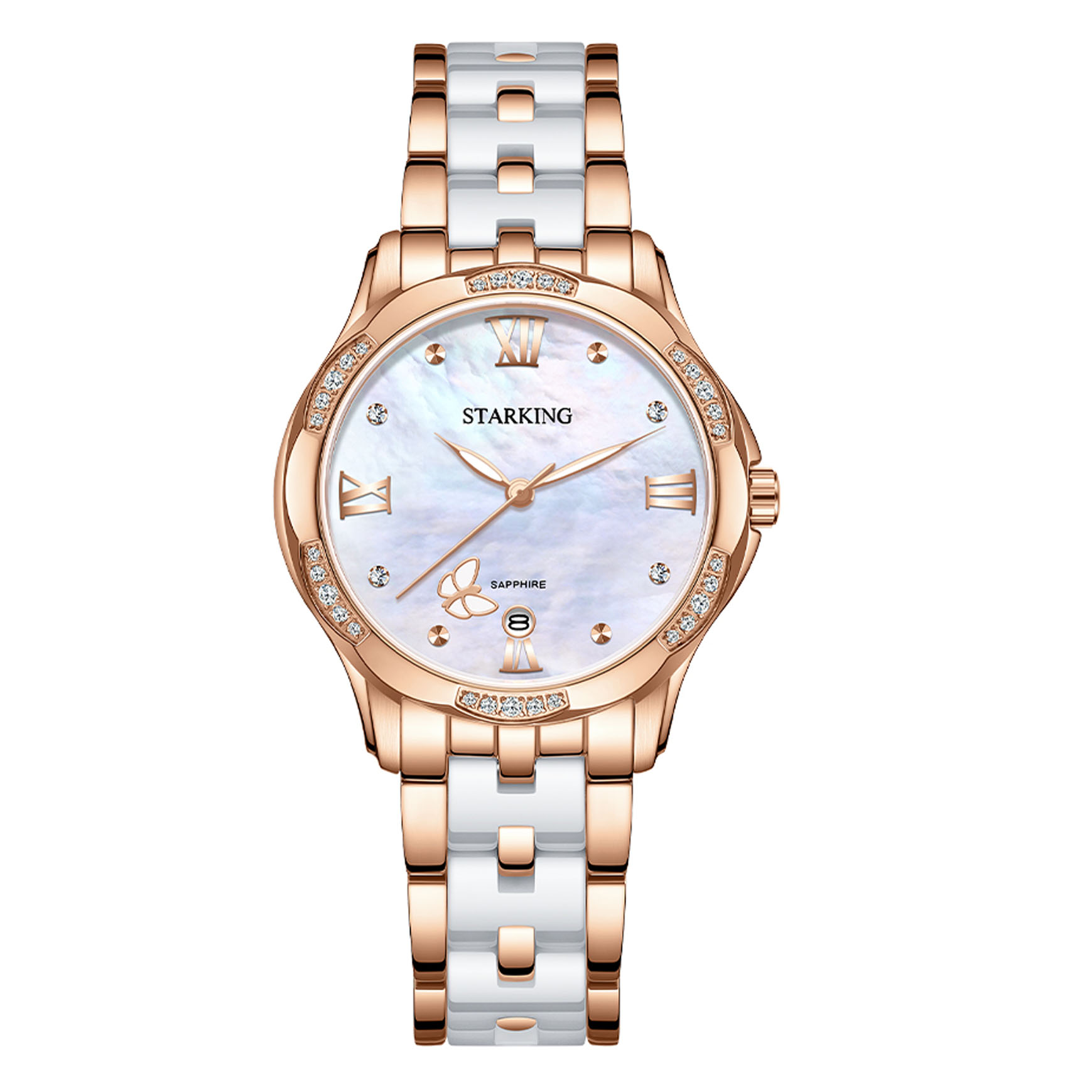 

STARKING Часы Quartz Movement Ceramic Strap Watch Women's Watch White Dial, BL1051MC31