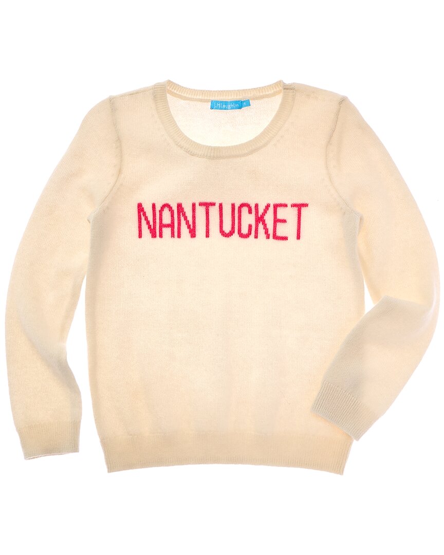 J.McLaughlin Nantucket Girls Locale Кашемировый свитер, белый — фото 2
