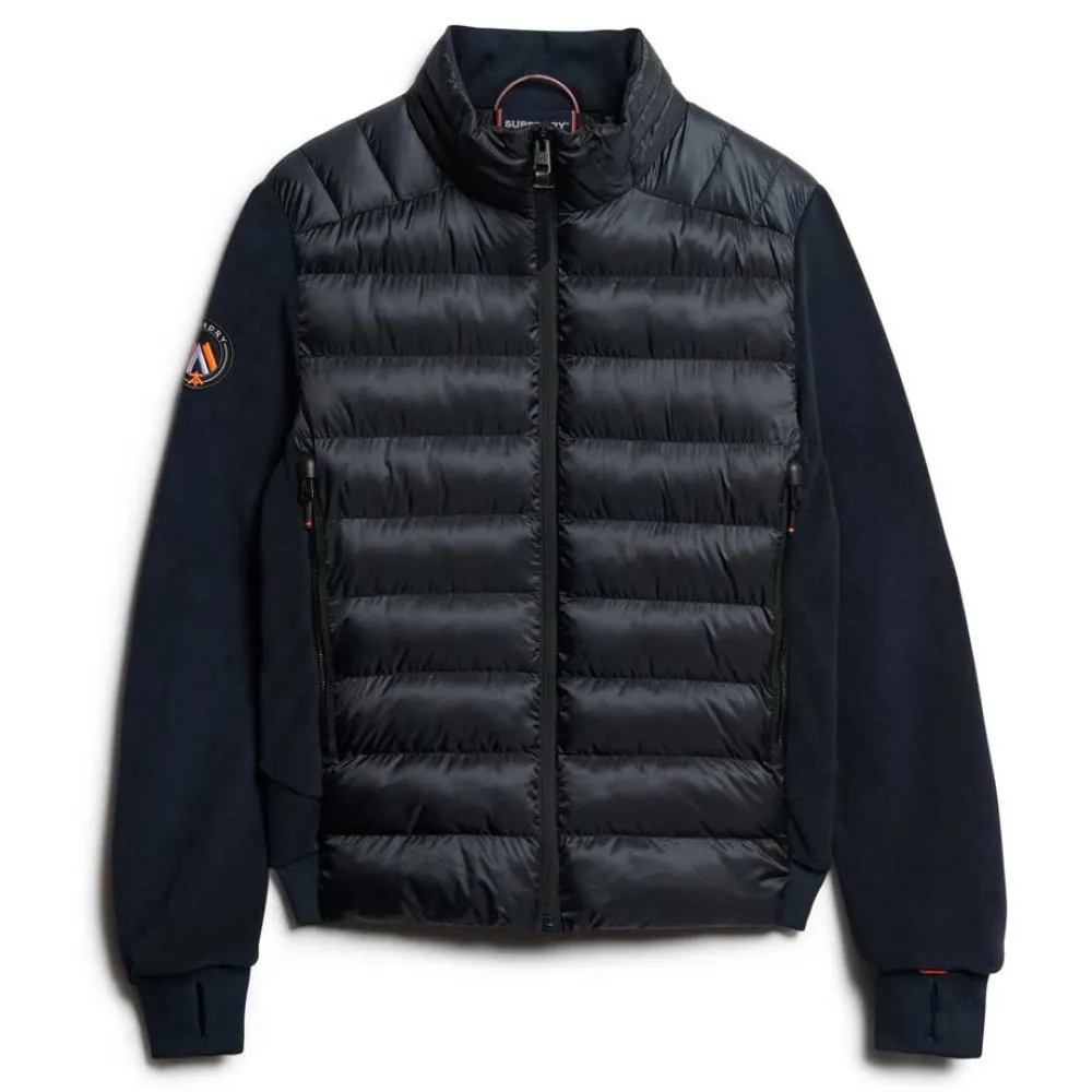

Куртка Superdry Storm Fleece Hybrid bomber, синий/черный