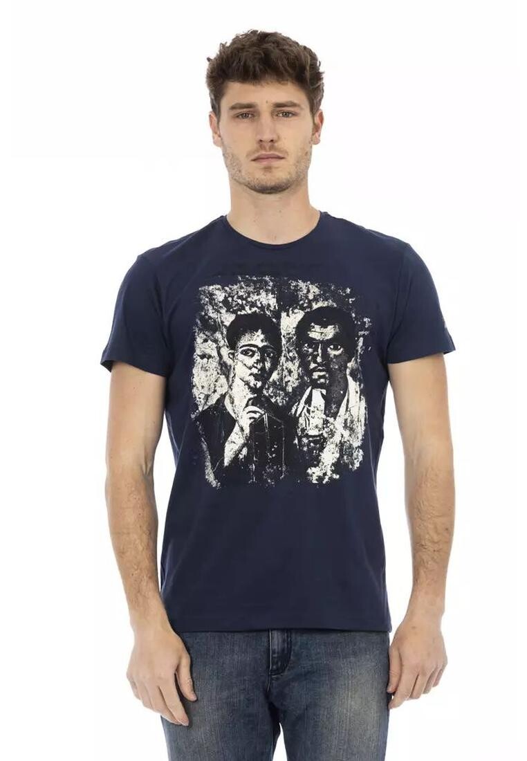 

Футболка с круглым вырезом и принтом Trussardi Action, синий
