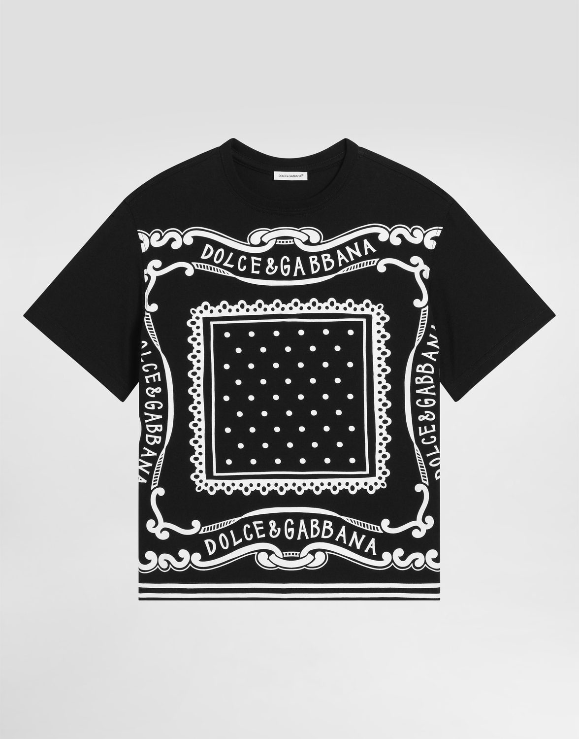 

Футболка из джерси с принтом банданы Dolce&Gabbana, черный