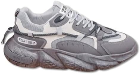 

Мужские кроссовки из дышащей сетки - белые и серые, повседневные беговые с шнуровкой, для прогулок и активного отдыха, повседневные дышащие кроссовки Minlaidian