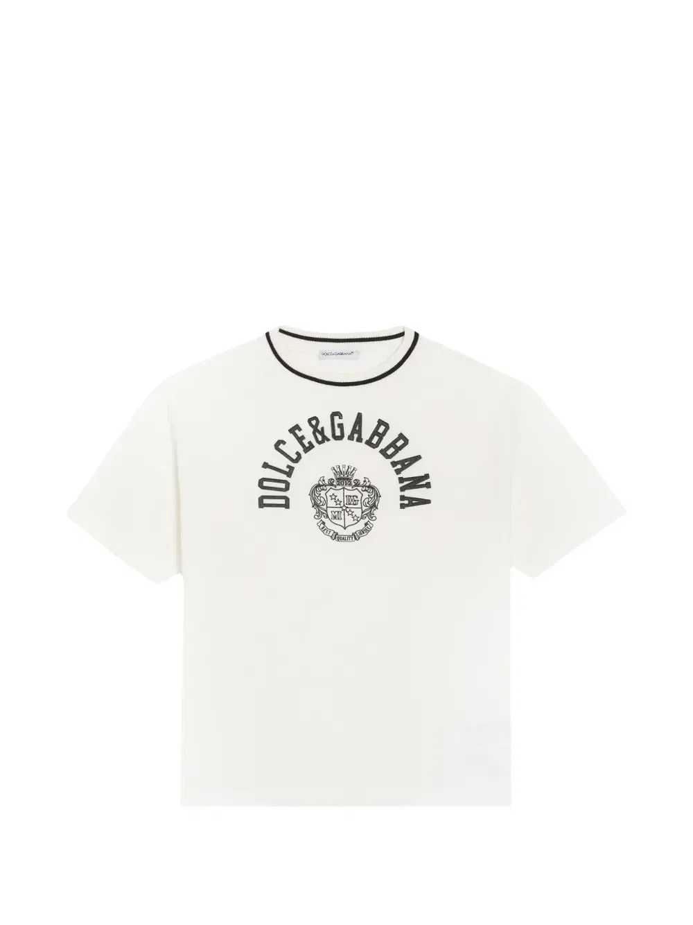 Футболка из джерси с принтом Dolce & Gabbana Kids, белый