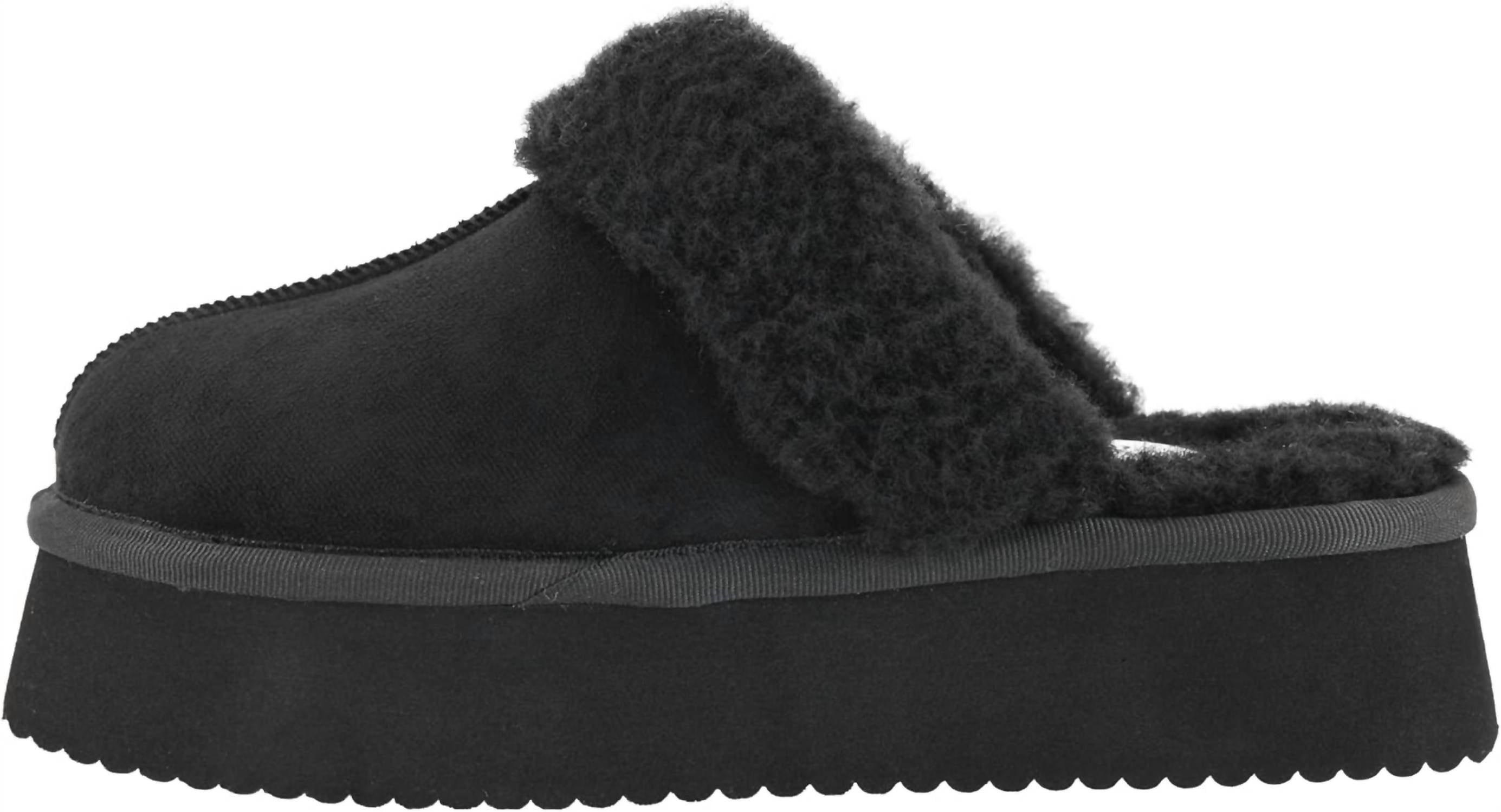 Женские тапочки Cuddle Up из черной искусственной замши Corkys Footwear — фото 3