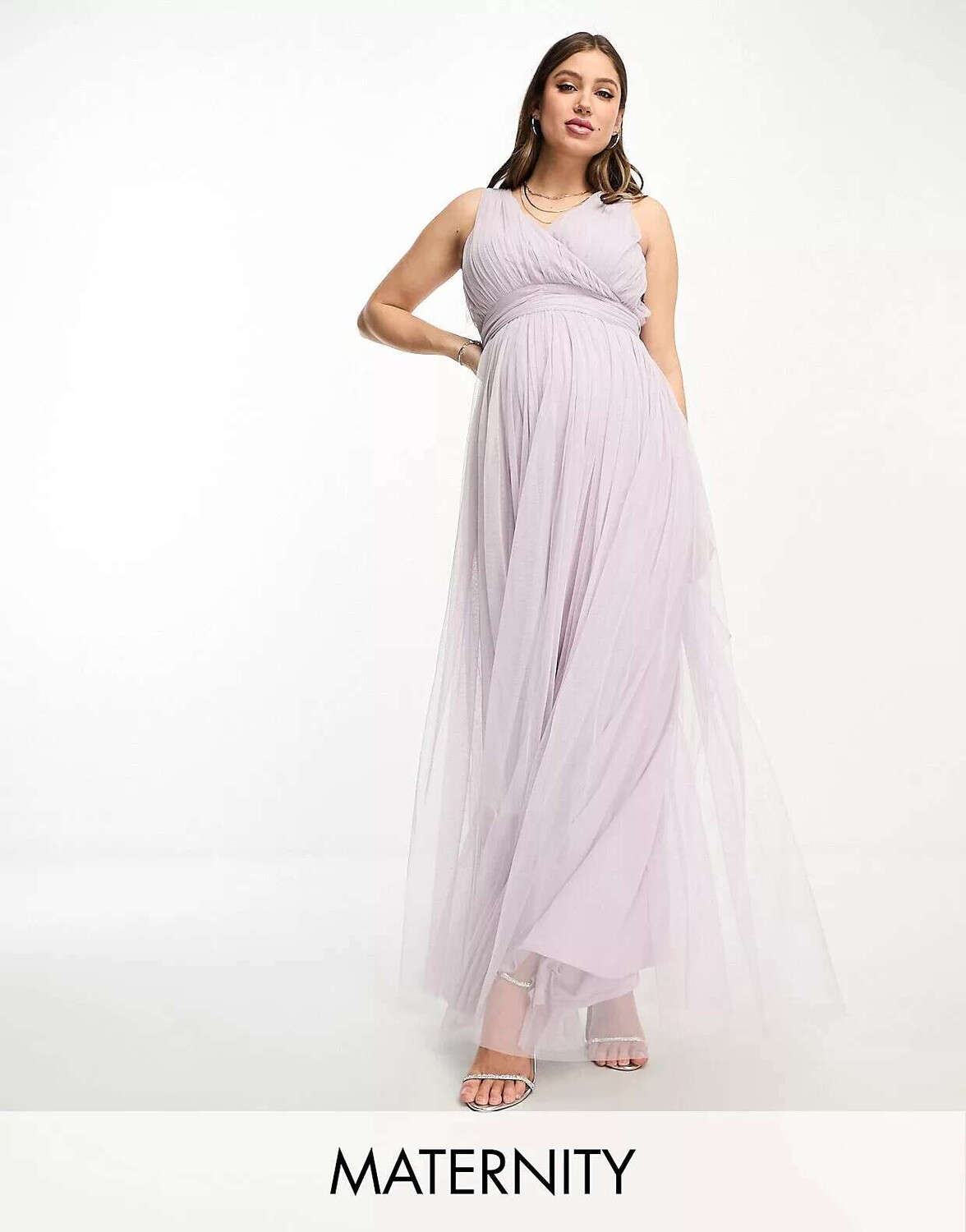 

Beauut Maternity Bridal платье макси из тюля с бантом на спине сиреневого цвета, Фиолетовый, Beauut Maternity Bridal платье макси из тюля с бантом на спине сиреневого цвета