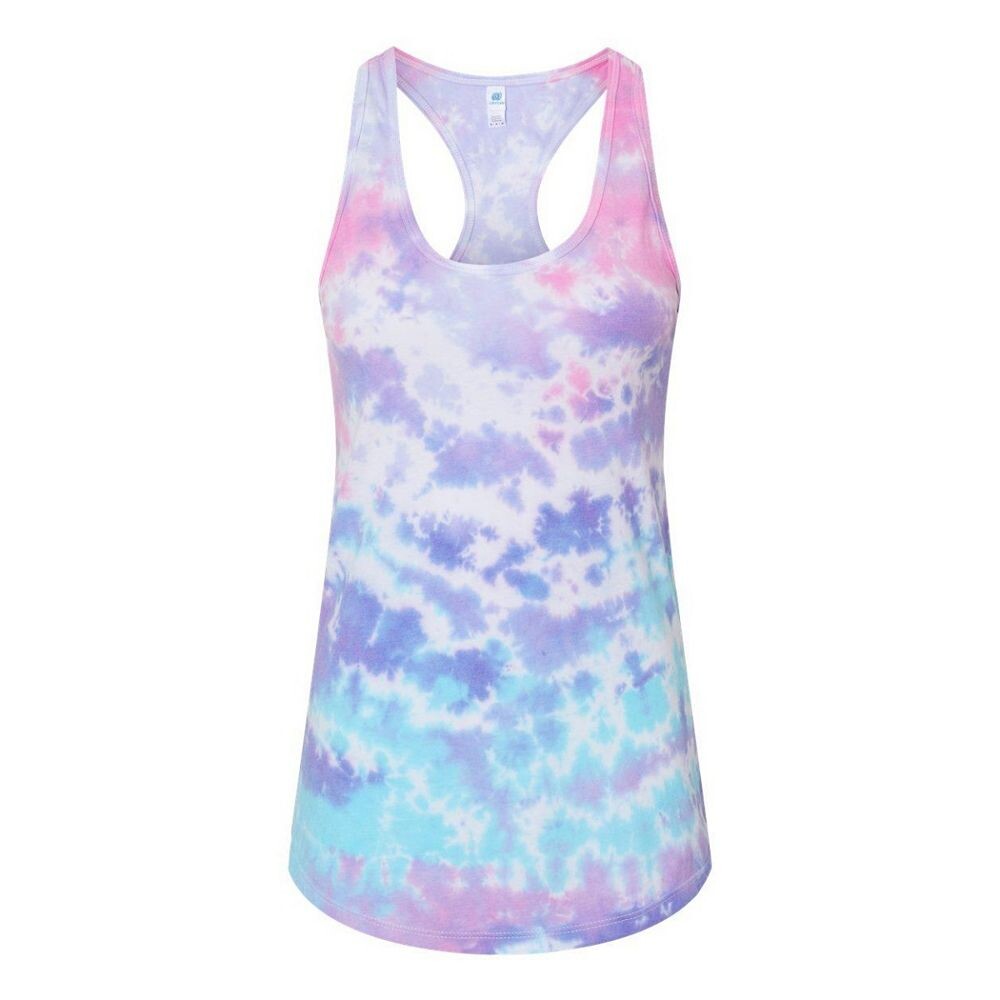 

Топ на бретельках Colortone Tie-Dyed Racerback, цвет Cotton Candy