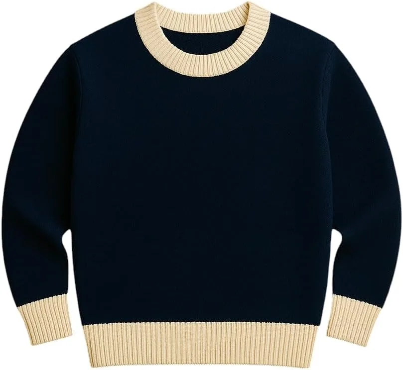 

Мягкий и уютный вязаный свитер Unisex с контрастными манжетами для повседневной носки или праздников Grewear