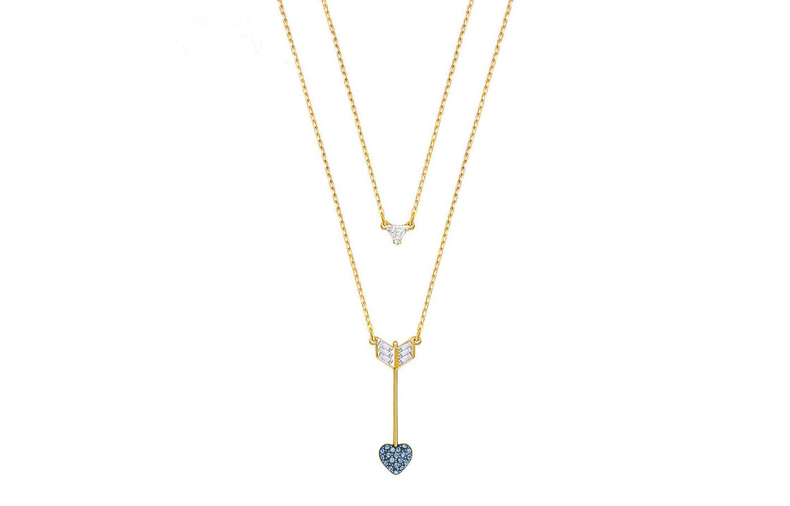 

Хорошее искусственное хрустальное ожерелье для женщин Swarovski, синий