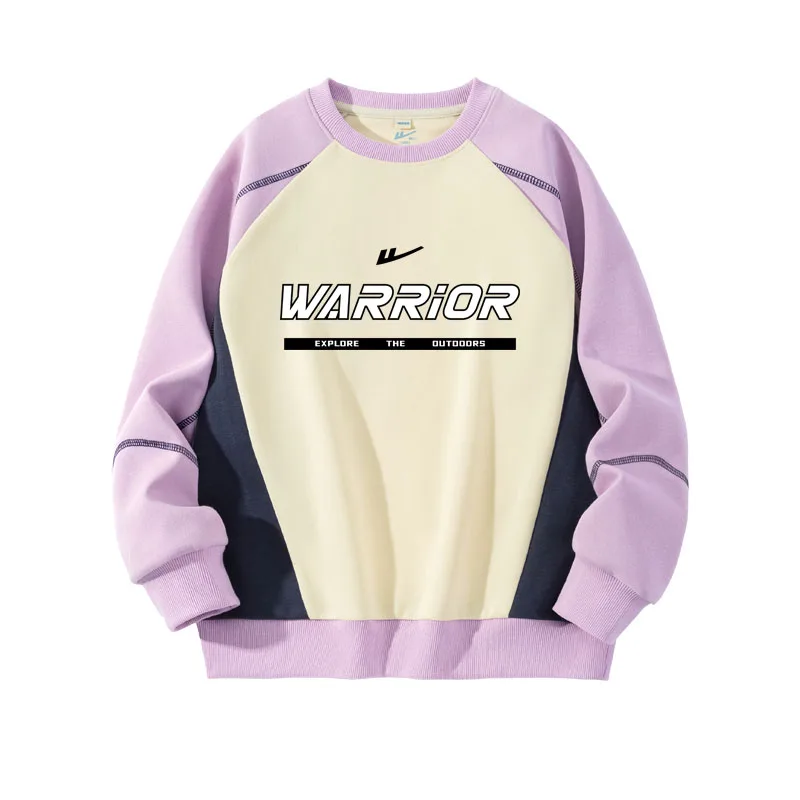 Детский свитшот Crew Neck Moderate WARRIOR, lilac розовый/h черный белый english