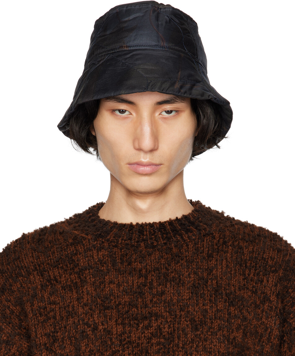 

Темно-синяя панама с принтом Dries Van Noten