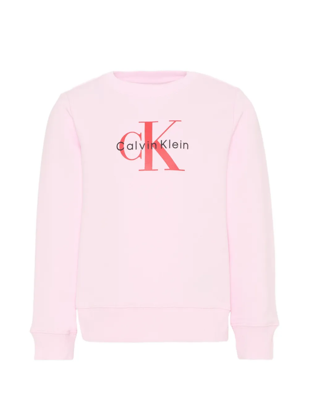 

Свитшот с логотипом и круглым вырезом Calvin Klein Kids, розовый