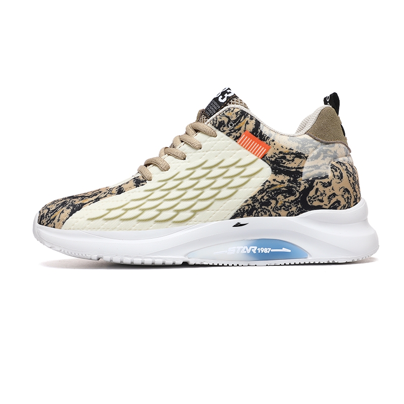 

Дышащие низкие повседневные туфли для мужчин Kuding, White Beige