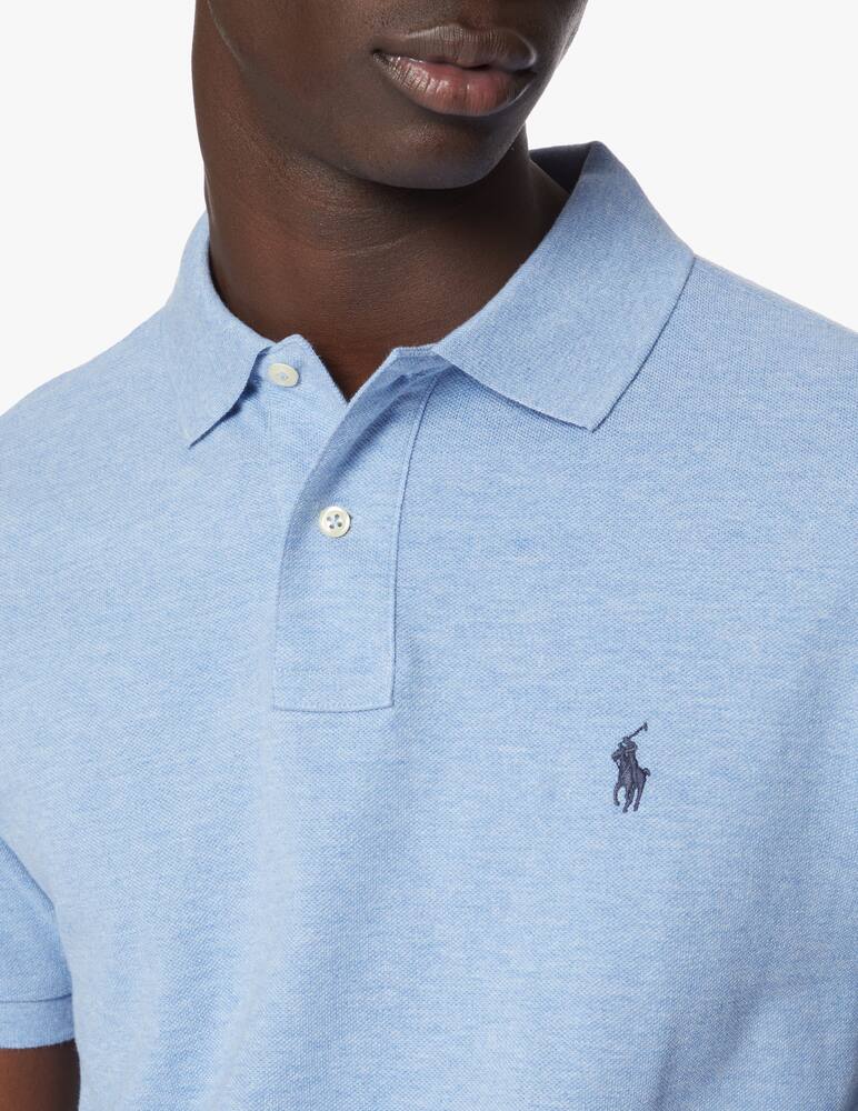 Поло с короткими рукавами, тонкая базовая модель Polo Ralph Lauren, цвет Jamaica Heather — фото 4
