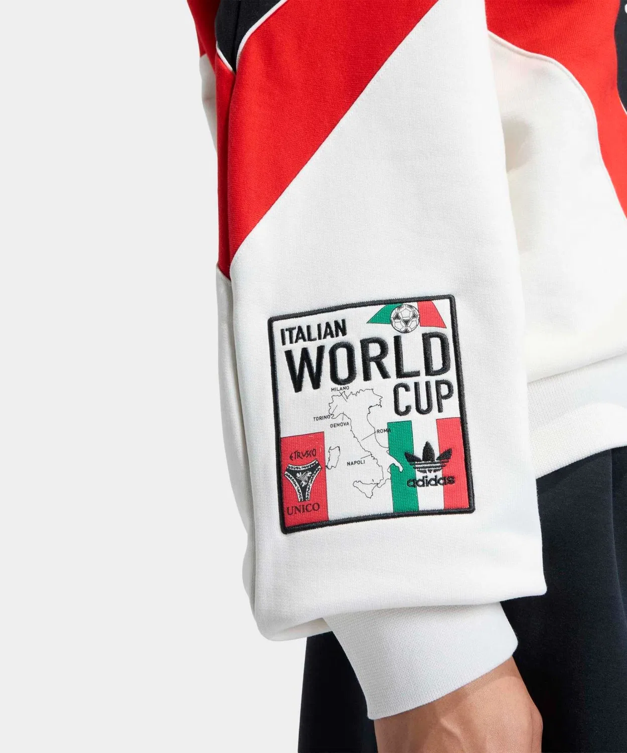 Свитшот футбольный adidas Originals Italia Coppa Del Mundo Crew, белый — фото 4