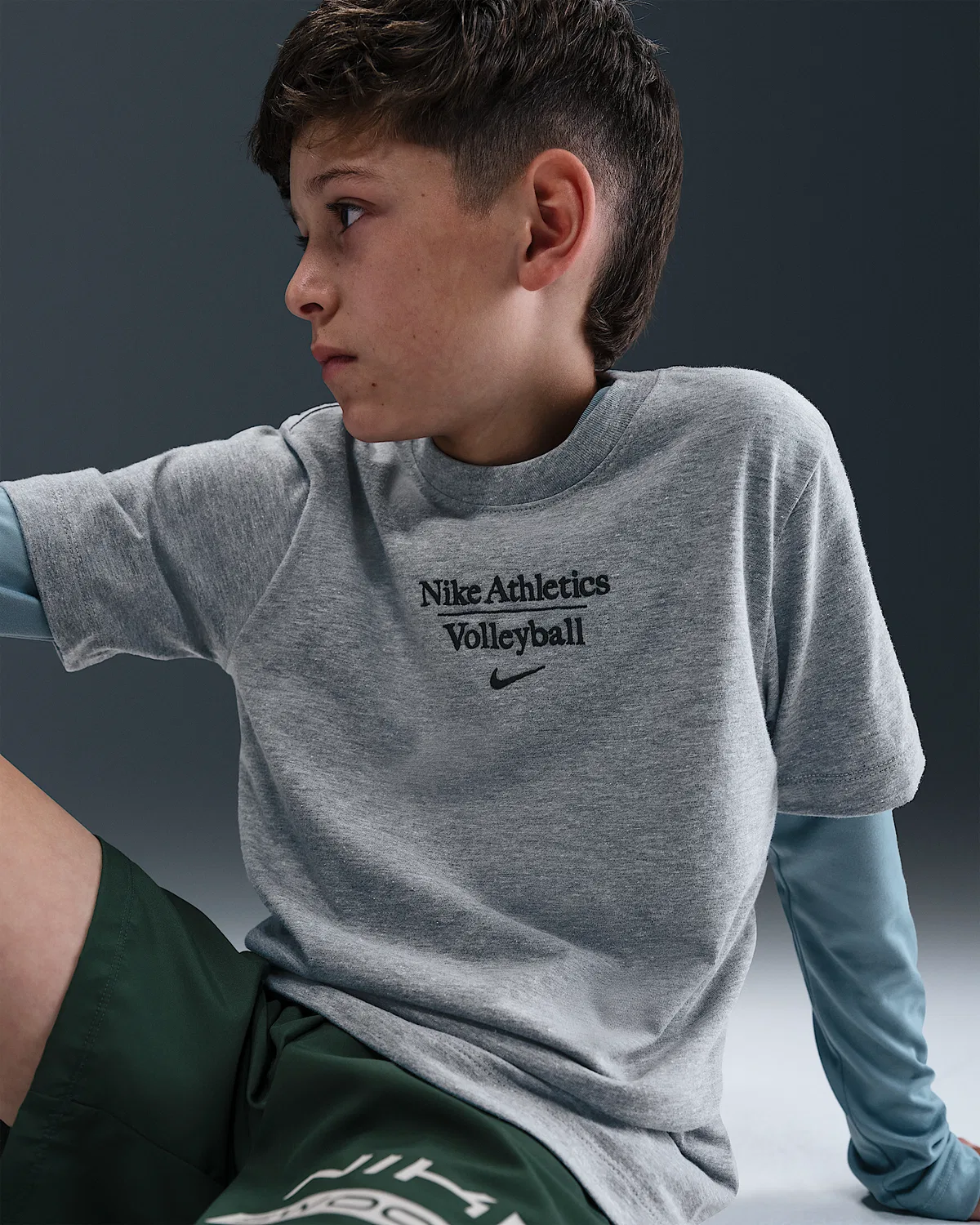 Детская футболка Nike Volleyball, Dark Grey Heather — фото 3