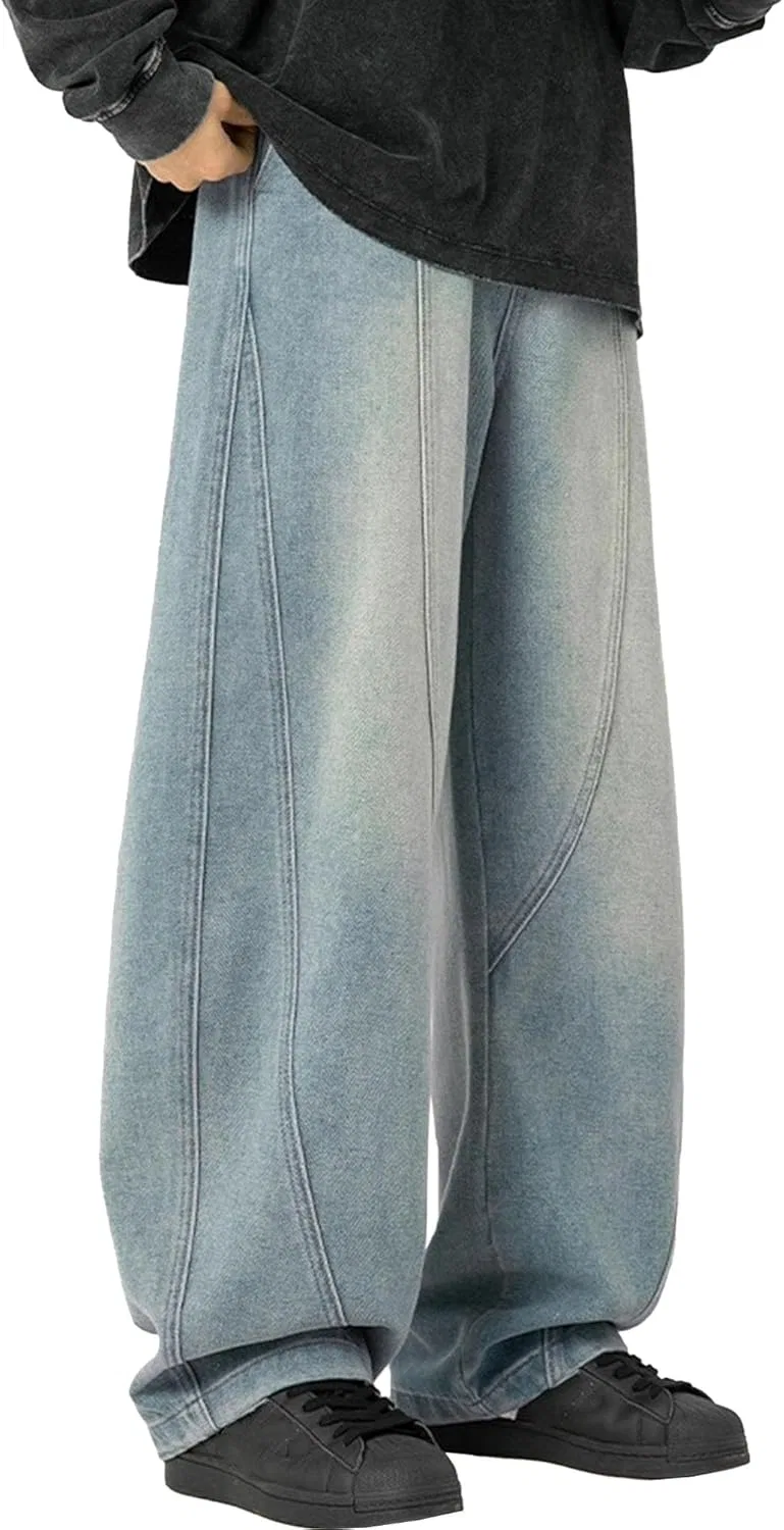 Джинсы широкие Baggy Jeans, синий — фото 3
