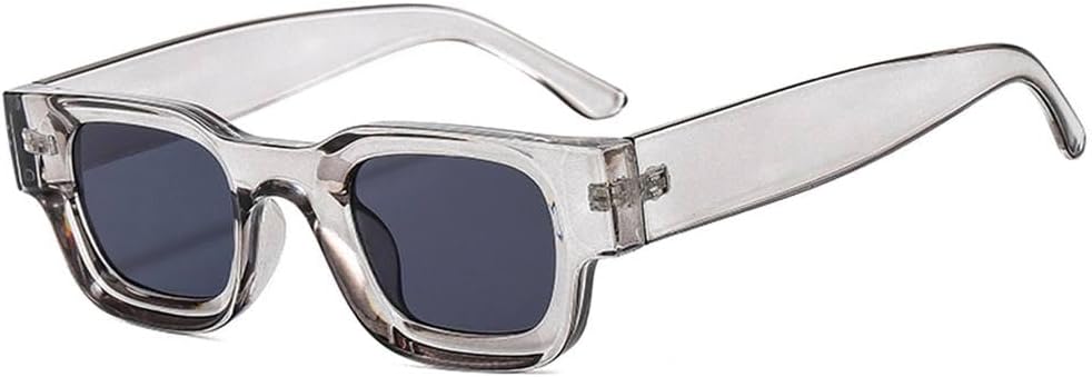 

Маленькие прямоугольные поляризованные солнцезащитные очки для женщин, модные ретро-солнцезащитные очки для мужчин, классические винтажные черные панк-очки UV400 KTUCN, Grey Unpolarized