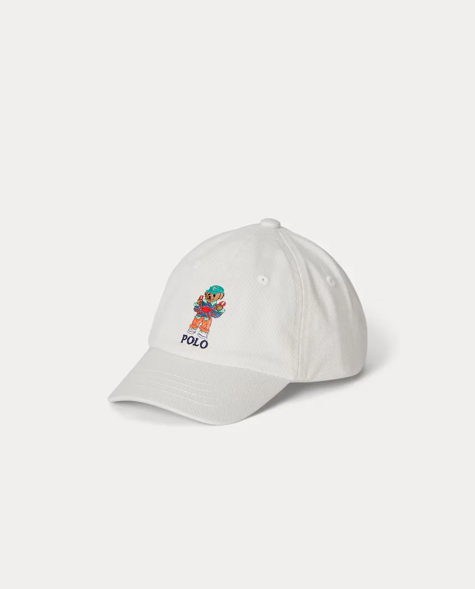 

Хлопковая кепка унисекс с медведем Поло Polo Ralph Lauren, белый