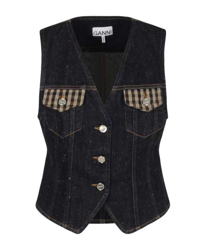

Джинсовый жилет для женщин Ganni, синий