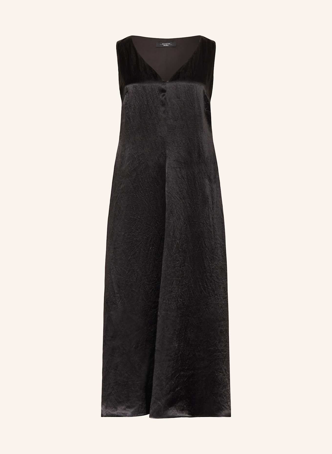 

Атласное платье cima Weekend Max Mara, черный