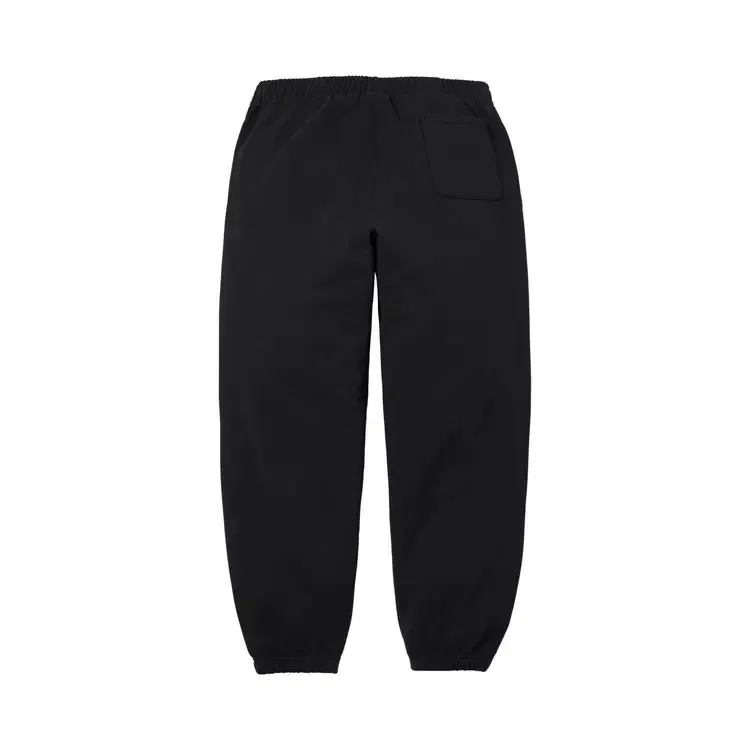 Спортивные штаны с атласной аппликацией Supreme, черный — фото 2