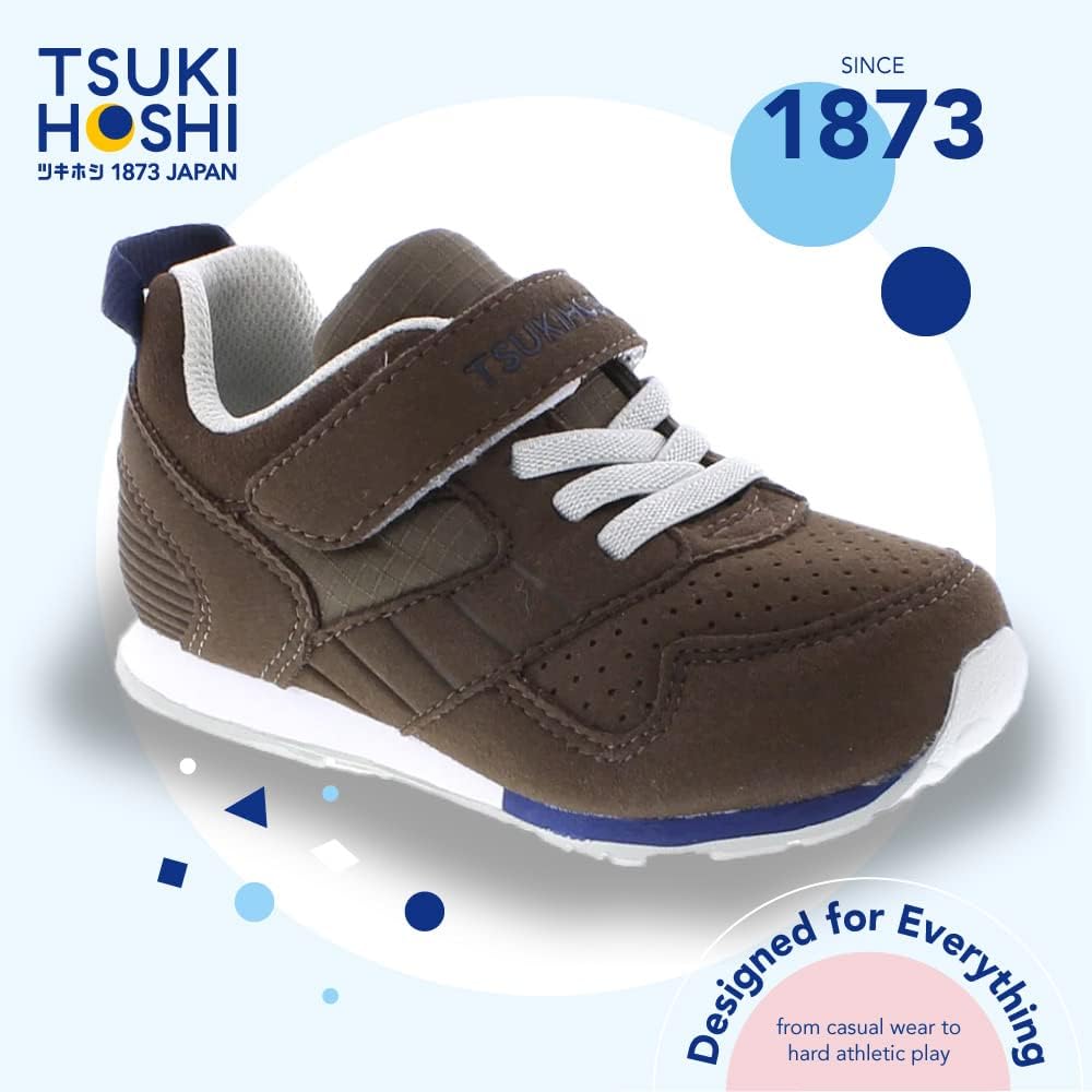Кроссовки TSUKIHOSHI Boys Racer (Toddler/Little Kid), коричневый/бежевый — фото 3
