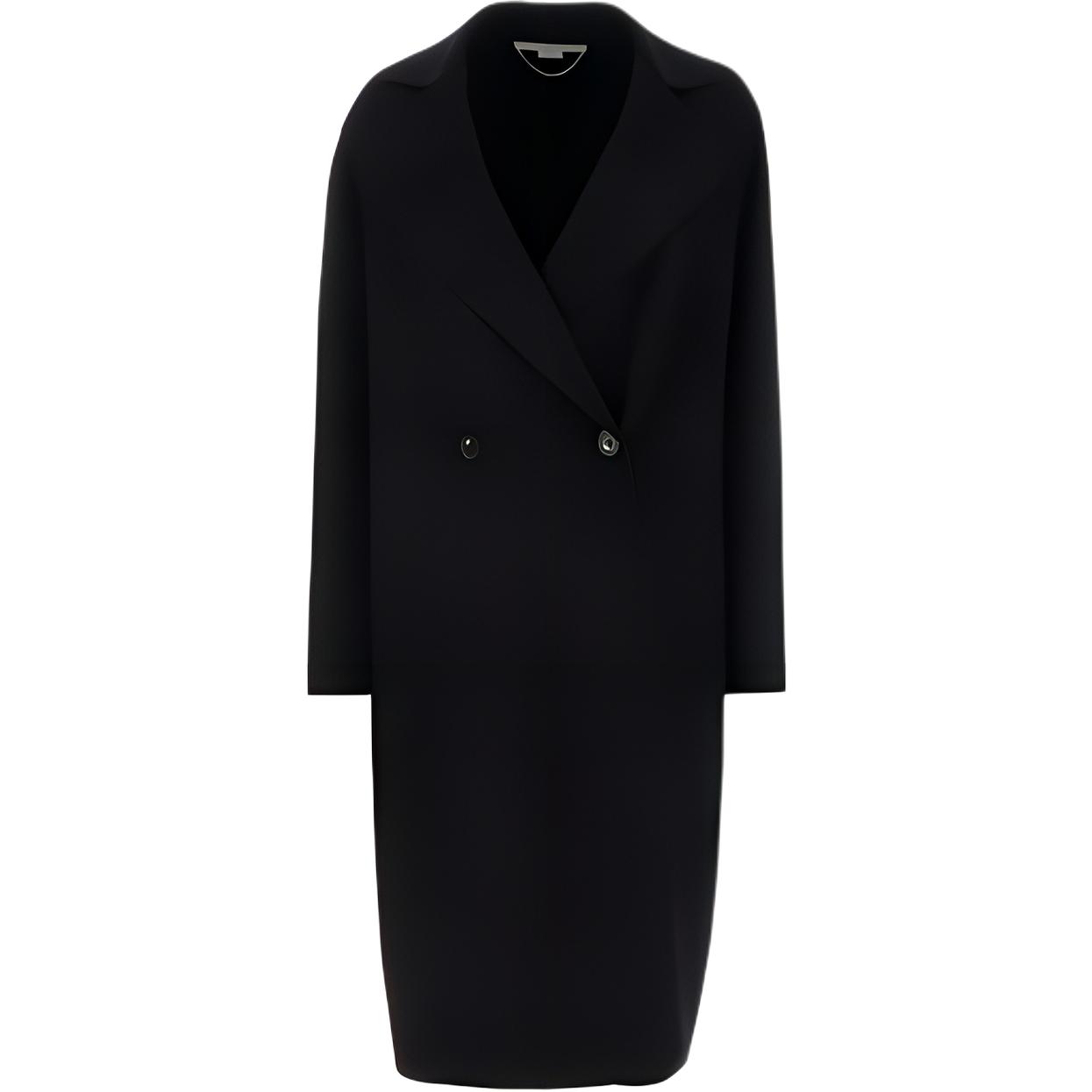 

Двубортное шерстяное пальто Stella McCartney, черный