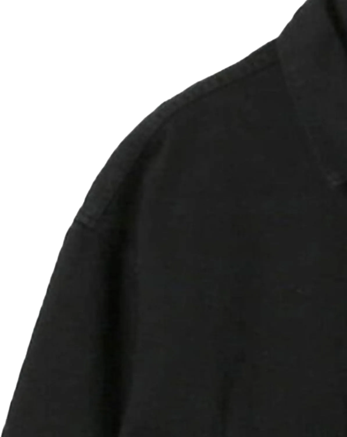 Мужская классическая куртка джинсовая с лацканами, Casual, Slim Fit, карман, джинсовая куртка Generic, черный — фото 4