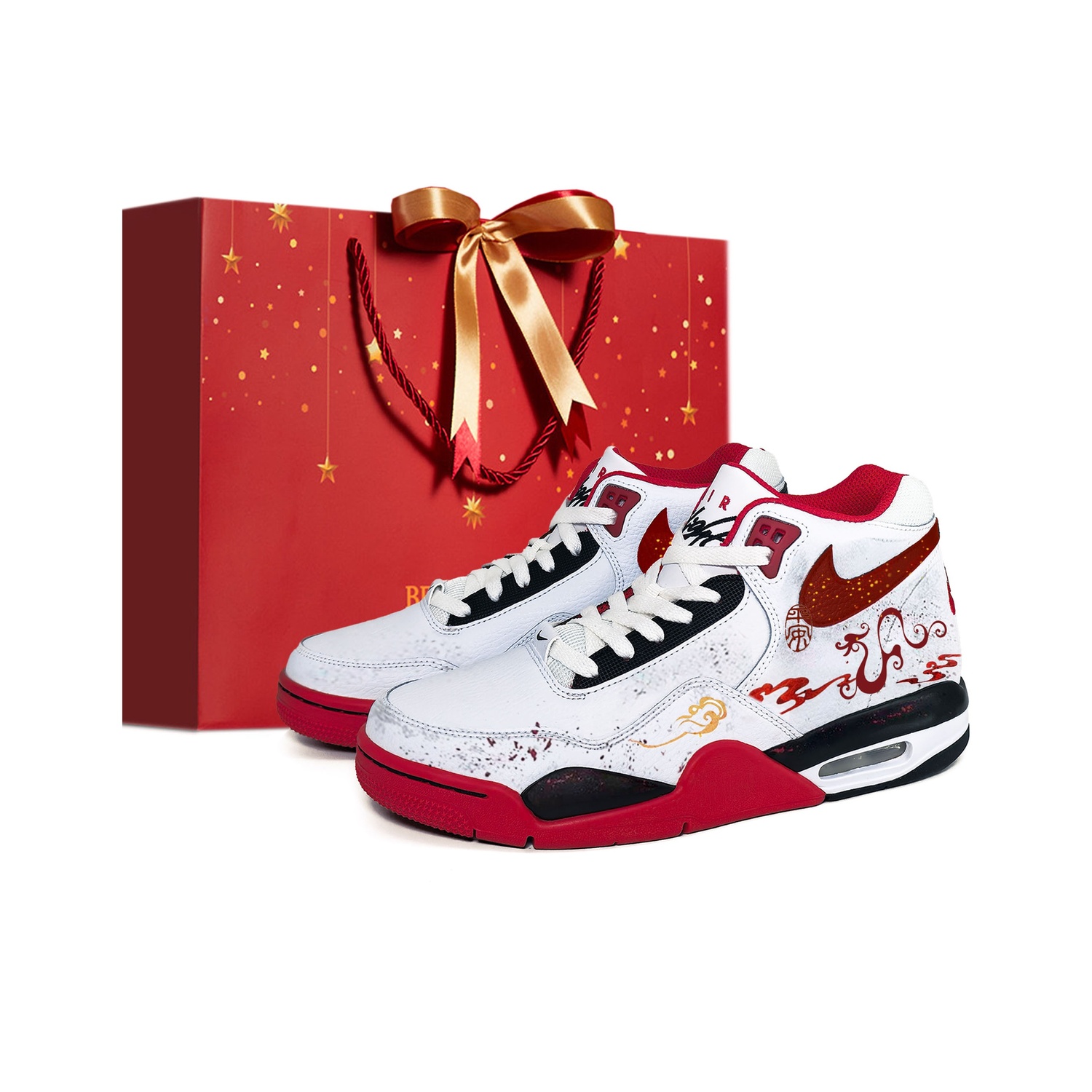 

Кроссовки баскетбольные мужские Flight Legacy Dragon Spirit CNY Mid top Nike, dragon spirit