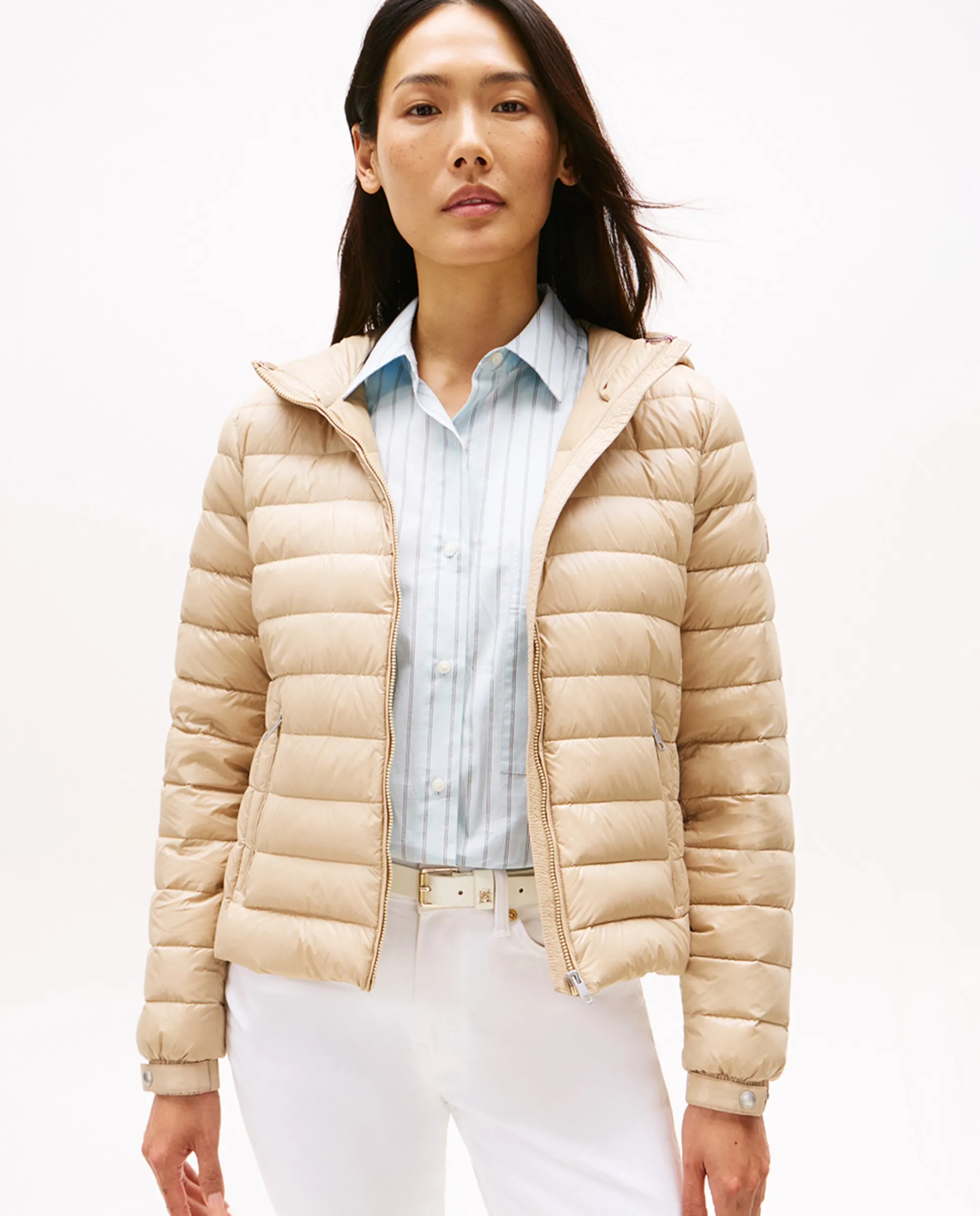 

Женская утепленная куртка с капюшоном Tommy Hilfiger, бежевый
