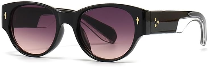 

коричневые черные круглые солнцезащитные очки для мужчин, летний стиль, женские солнцезащитные очки «кошачий глаз» для женщин, защита от ультрафиолета UV400, аксессуары унисекс WNCKSQ, Grey Pink Lens