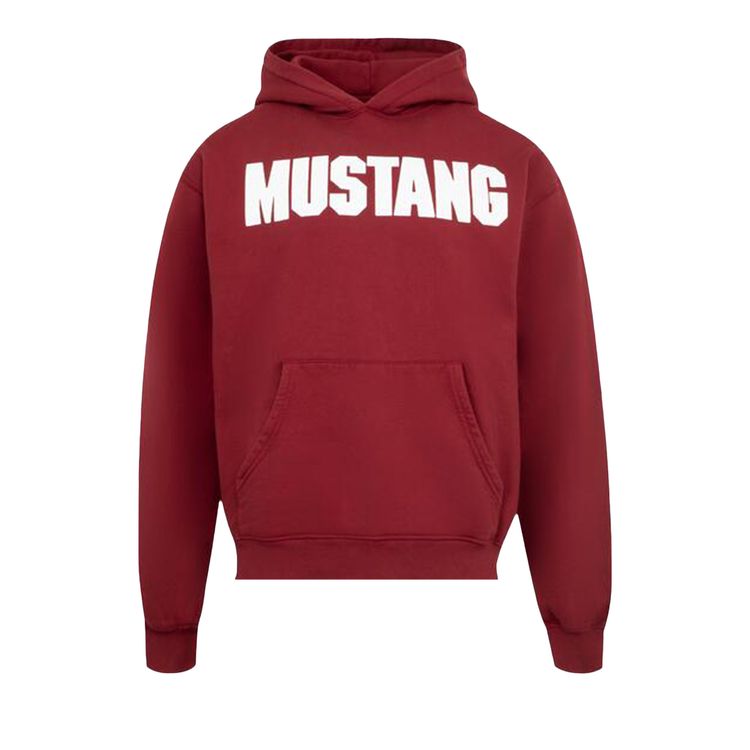 

Худи One Of These Days Mustang Hoodie 'Washed Burgundy', красный